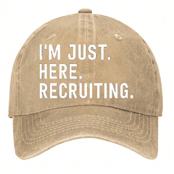 Khaki Casual A Motivational Message Hats W - Picture 1 of 4